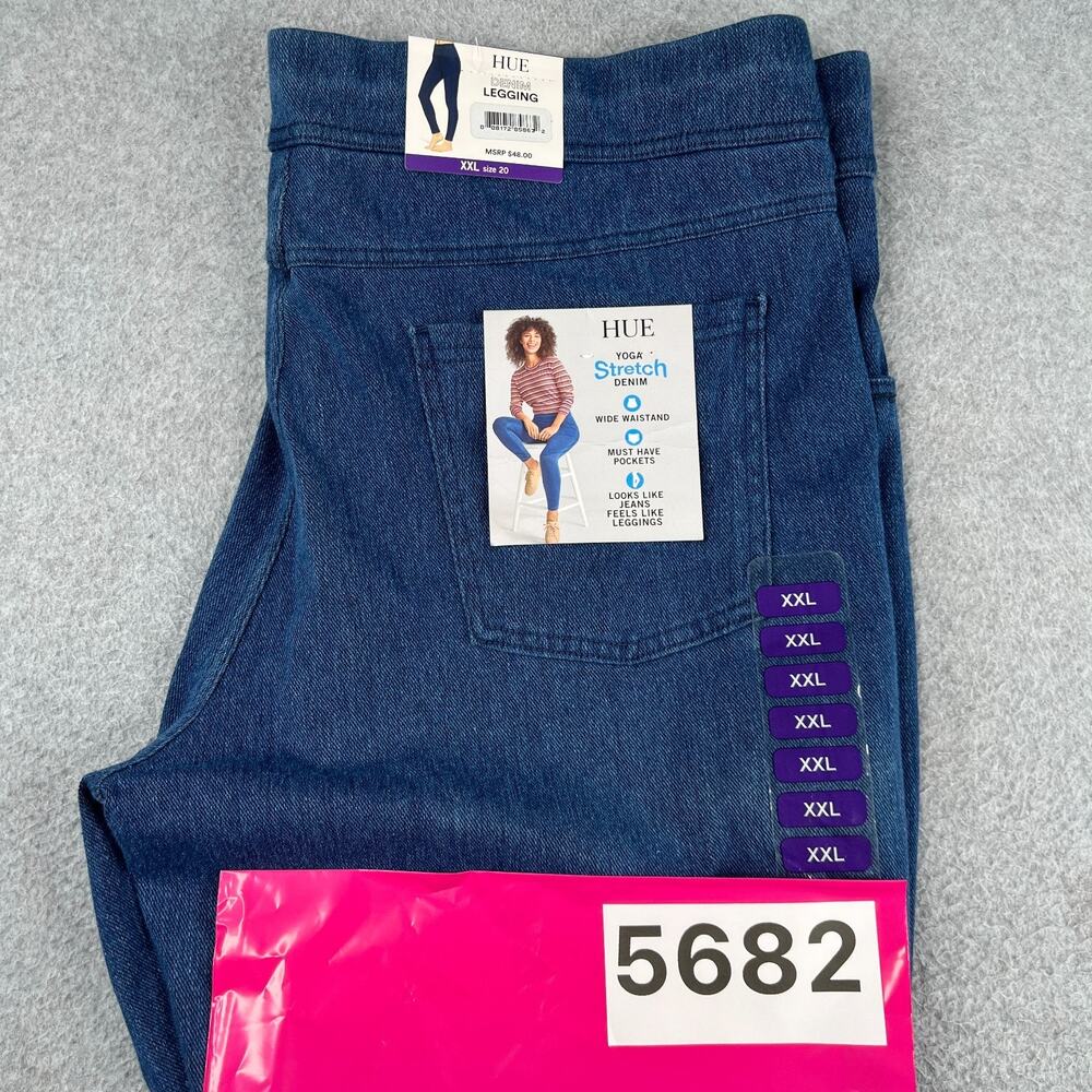 Hue Yoga Stretch Denim Pants Womens 2XL Size 20 NEW NWT